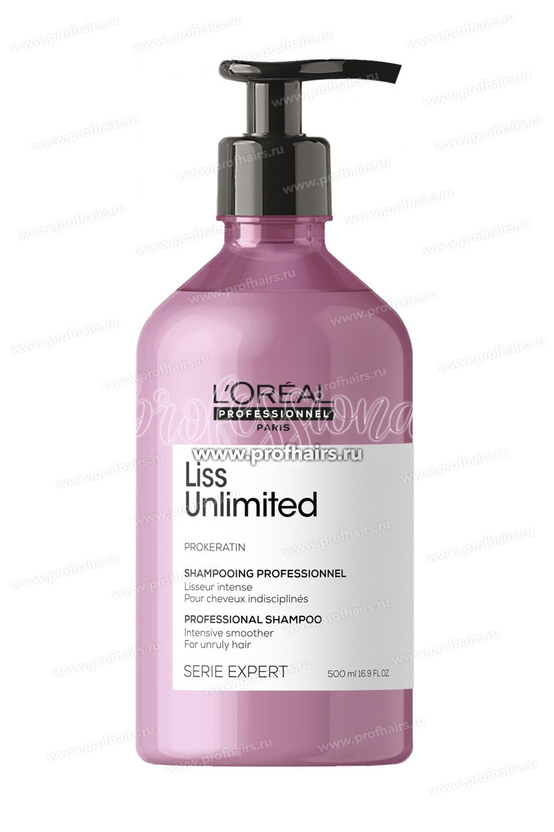 L'Oreal Liss Unlimited Разглаживающий шампунь для сухих жестких волос 500 мл.