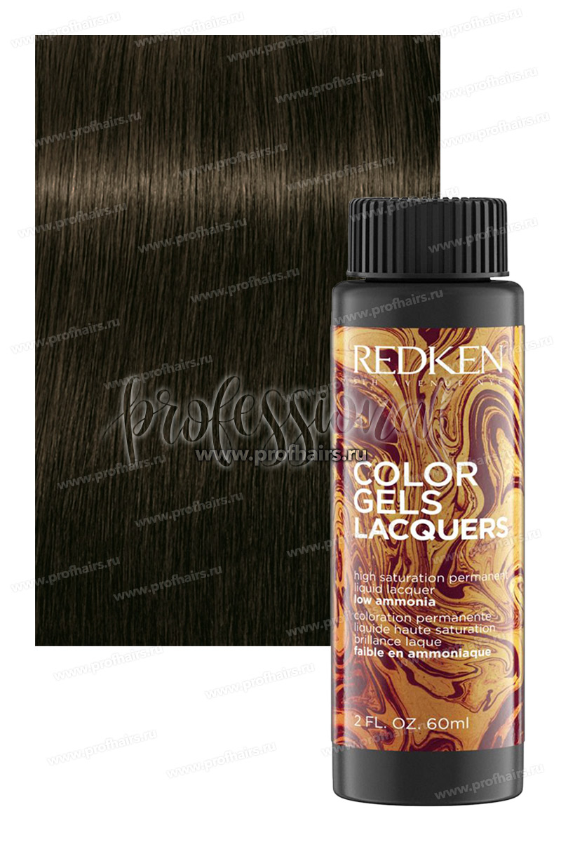 Redken Color Gel Lacquers 5N Walnut Перманентный щелочной краситель 60 мл.