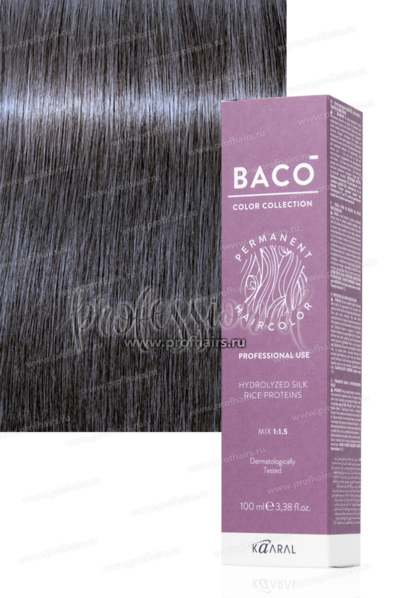 Kaaral Baco Стойкая краска для волос 8.11 Светлый блондин интенсивно-пепельный 100 мл.