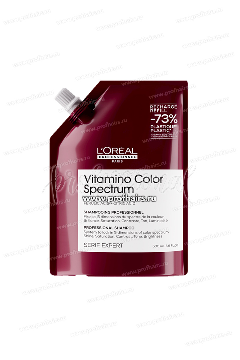 L'Oréal Vitamino Color Spectrum Бессульфатный шампунь для всех типов окрашенных волос Рефилл 500 мл.