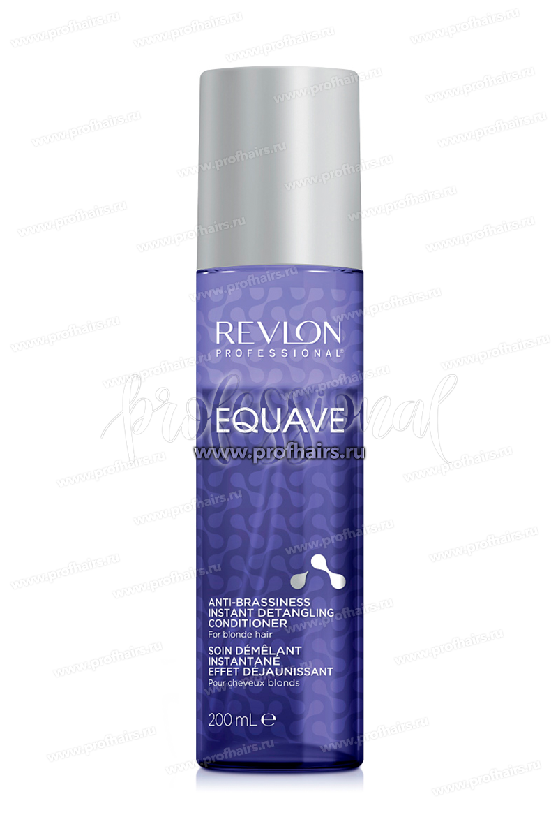 Revlon Equave Anti-Brassiness Conditioner Несмываемый 2-х фазный спрей-кондиционер для блондированных, седых волос  200 мл.
