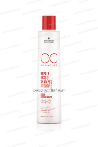 Schwarzkopf Professional Bonacure Clean Performance Peptide Repair Rescue Shampoo Шампунь для восстановления волос 250 мл.