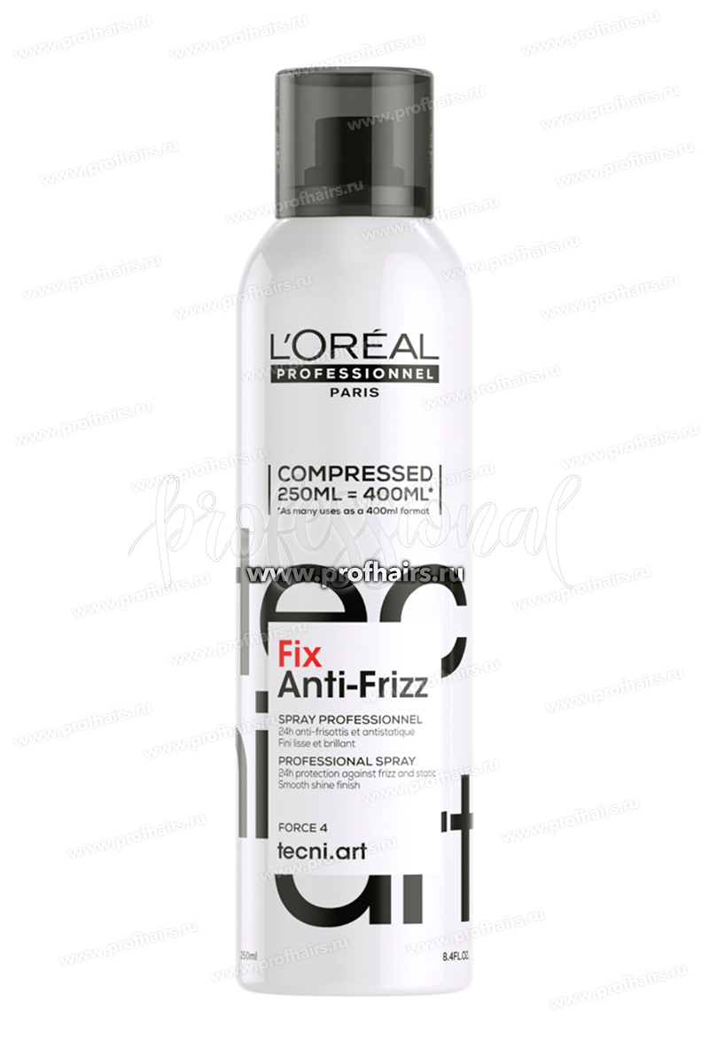 L'Oreal TecniArt Fix Anti-Frizz Спрей сильной фиксации с защитой от влаги и УФ-лучей 250 мл.
