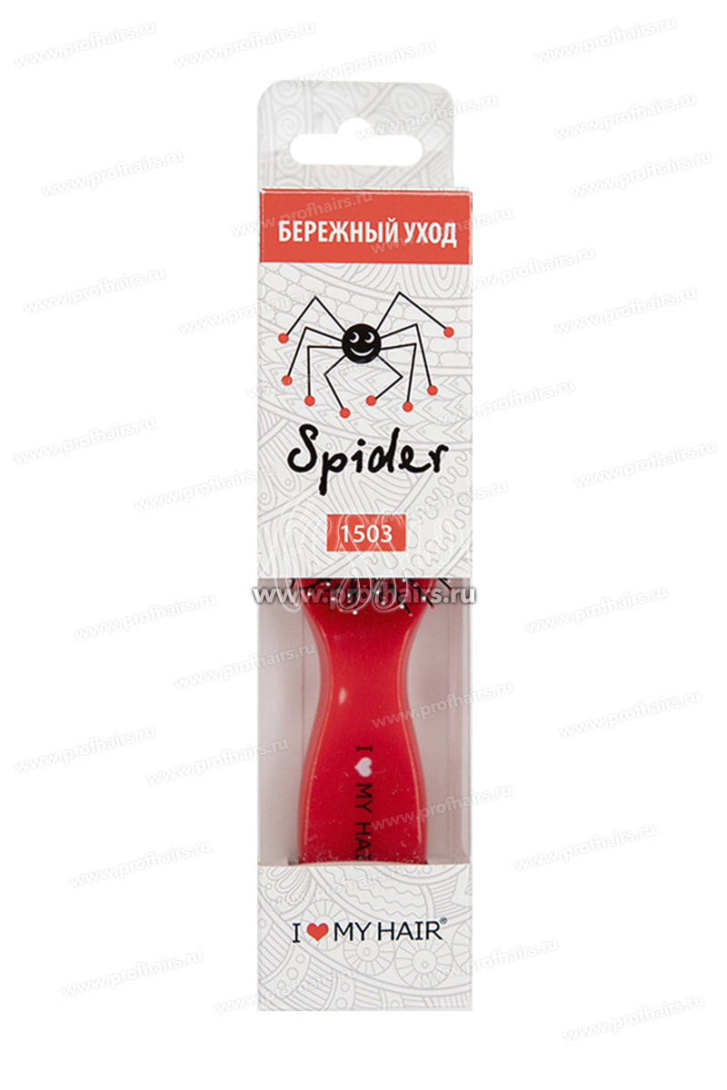 Ginko Spider Classic 1503 Щетка для расчесывания волос Красная