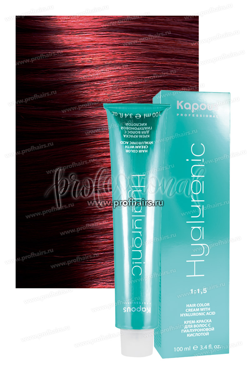 Kapous Hyaluronic Acid 6.66 Темный блондин красный интенсивный 100 мл.