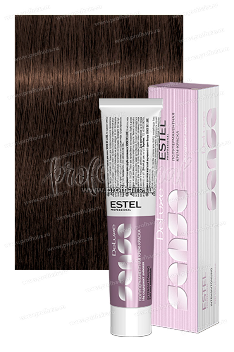 Estel Sense DeLuxe 5/77 Светлый шатен коричневый интенсивный Полуперманентная крем-краска 60 мл.