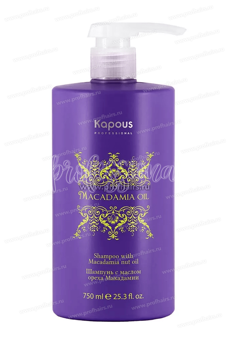 Kapous Macadamia Oil Шампунь с маслом ореха макадамии 750 мл.
