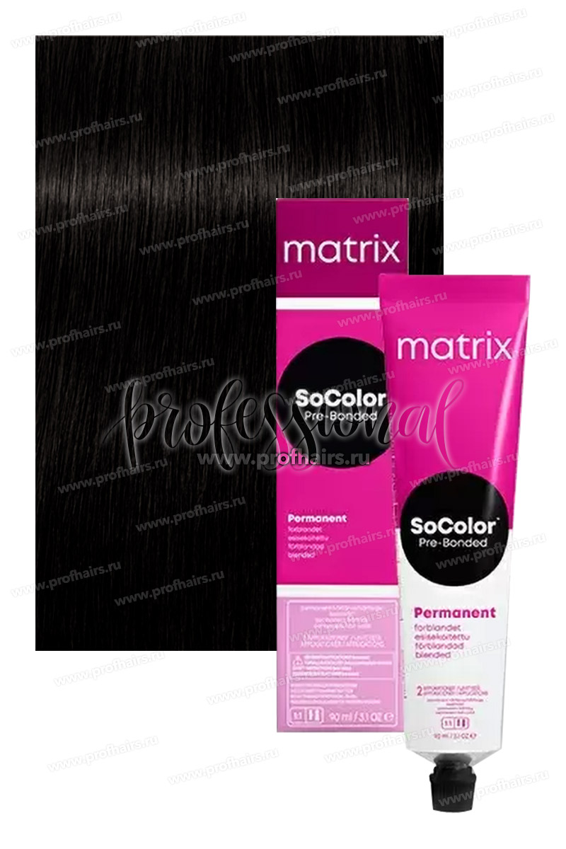 Matrix SoColor Pre-Bonded 2N Черный 90 мл.