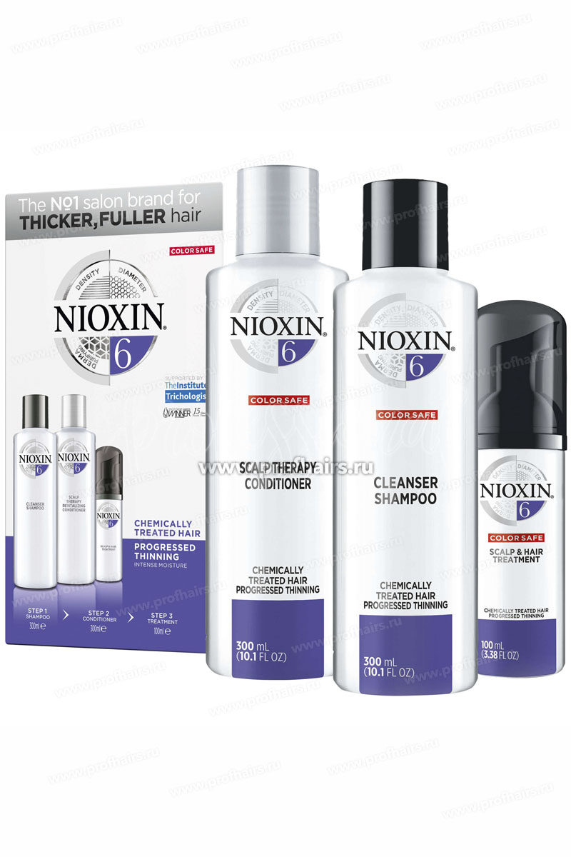 Nioxin 3D Система 6 Набор XXL ухода для химически обработанных истонченных волос