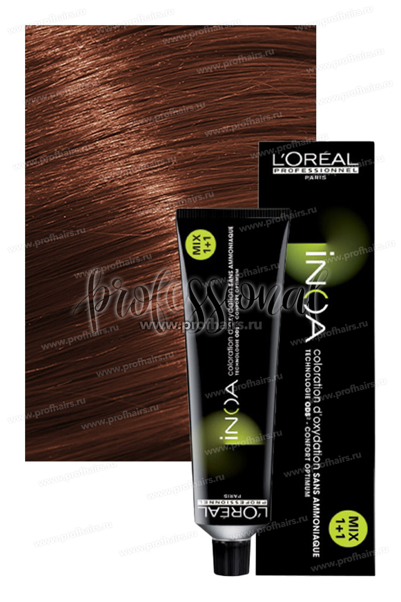 L'Oreal INOA 5.4 светлый шатен медный