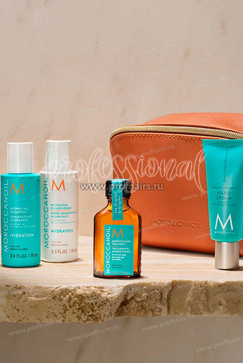MoroccanOil Hydroration Дорожный набор для увлажнения волос: Шампунь 70 мл.+Кондиционер 70 мл.+Восстанавливающее масло 25 мл.+Крем для рук 40 мл.