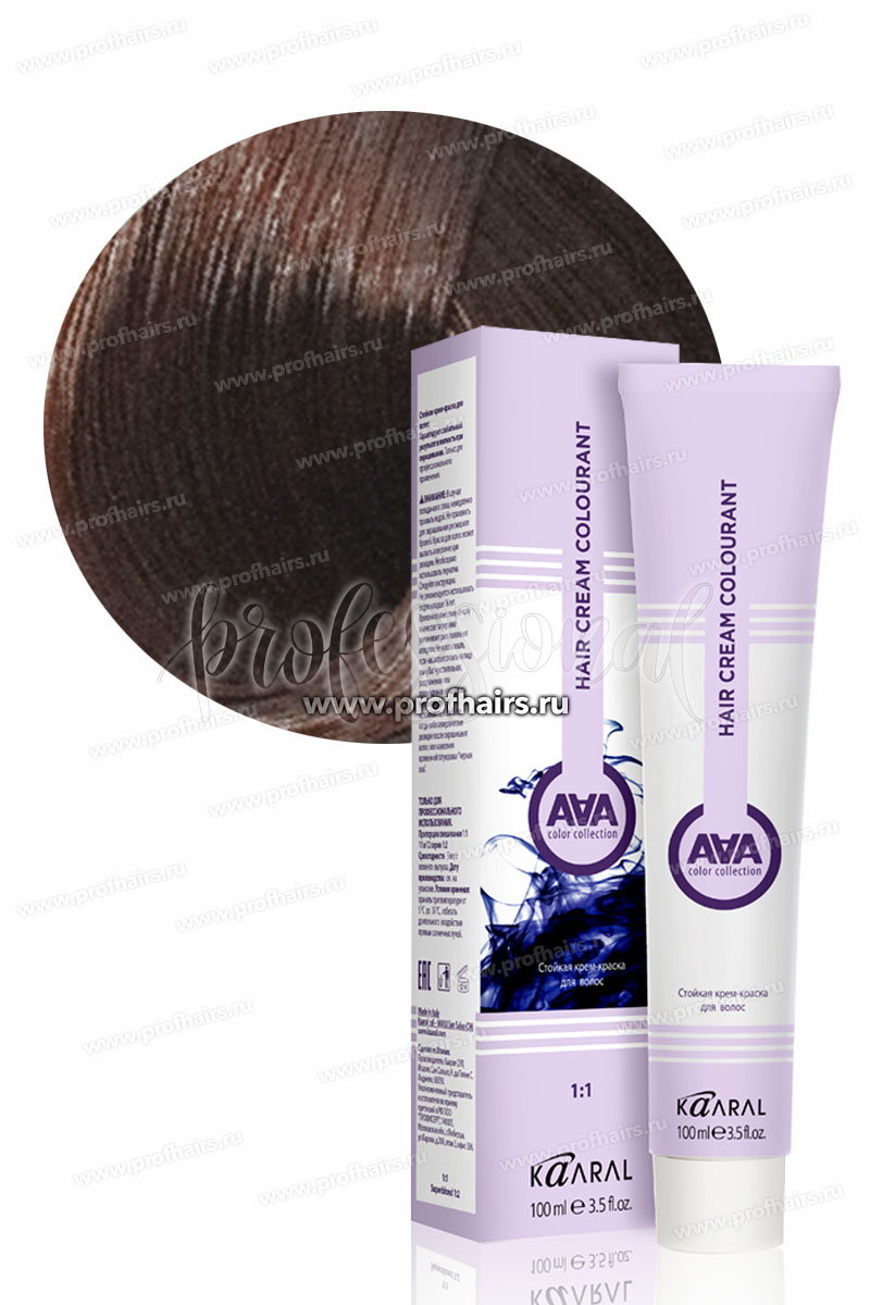Kaaral AAA Стойкая краска для волос 6.32 Темный блондин золотисто-фиолетовый 100 мл.