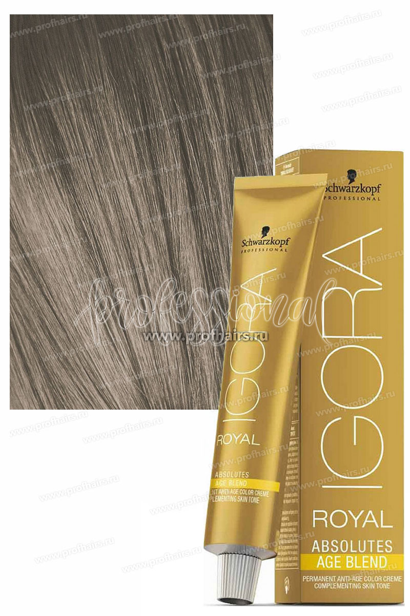 Schwarzkopf Igora Absolutes Age Blend 8-01 Светлый русый натуральный сандрэ 60 мл.