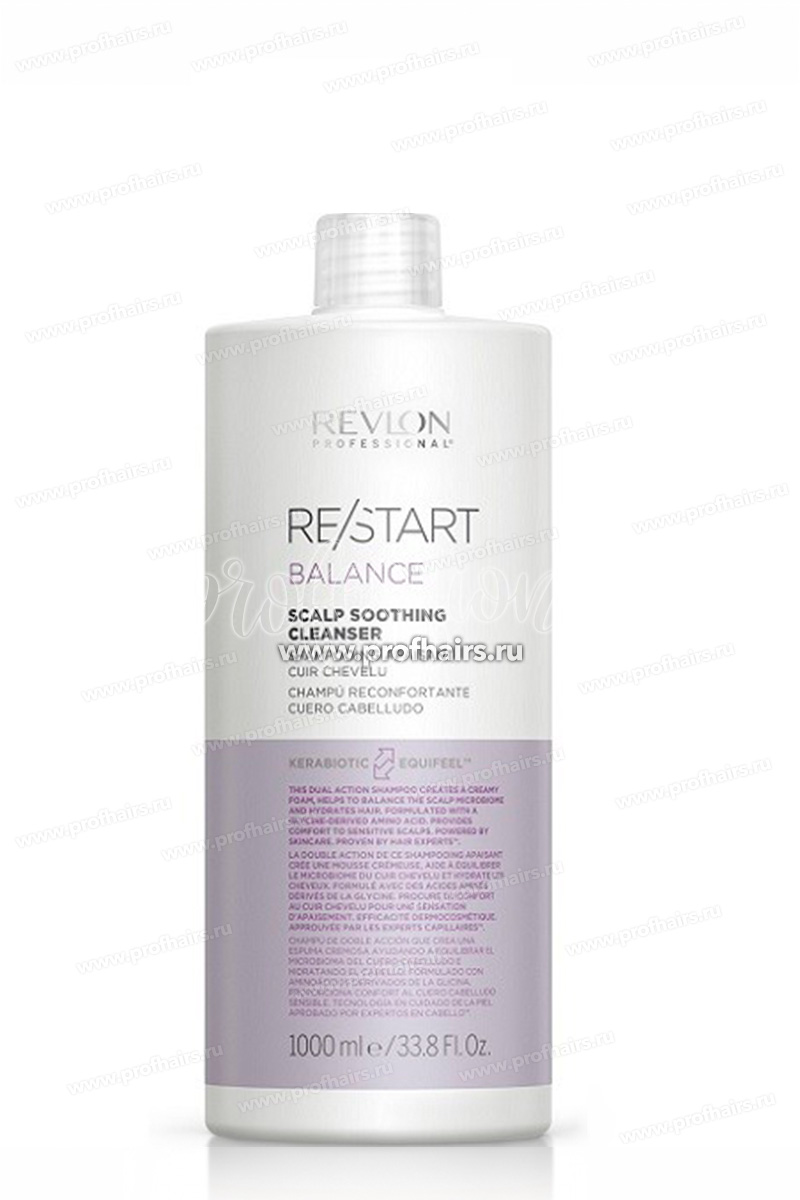 Revlon ReStart Balance Scalp Soothing Cleanser Мягкий шампунь для чувствительной кожи головы 1000 мл.