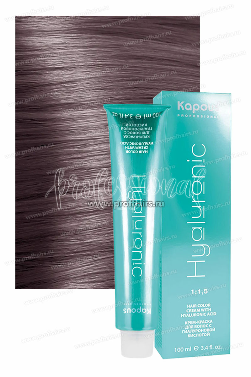 Kapous Hyaluronic Acid 8.21 Светлый блондин перламутровый пепельный 100 мл.