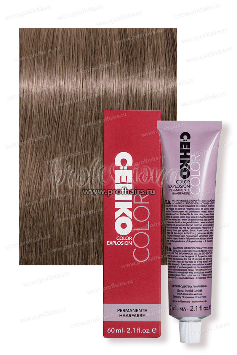 C:EHKO Color Explosion 8/32 Светло-золотистый пепельный блондин Крем-краска для волос 60 мл.