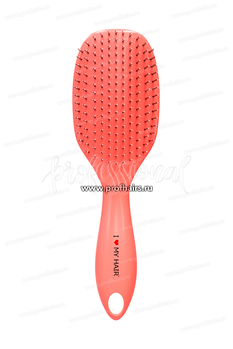 I LOVE MY HAIR Spider Classic 1502 Щетка для расчесывания волос Коралловая, глянцевая размер L
