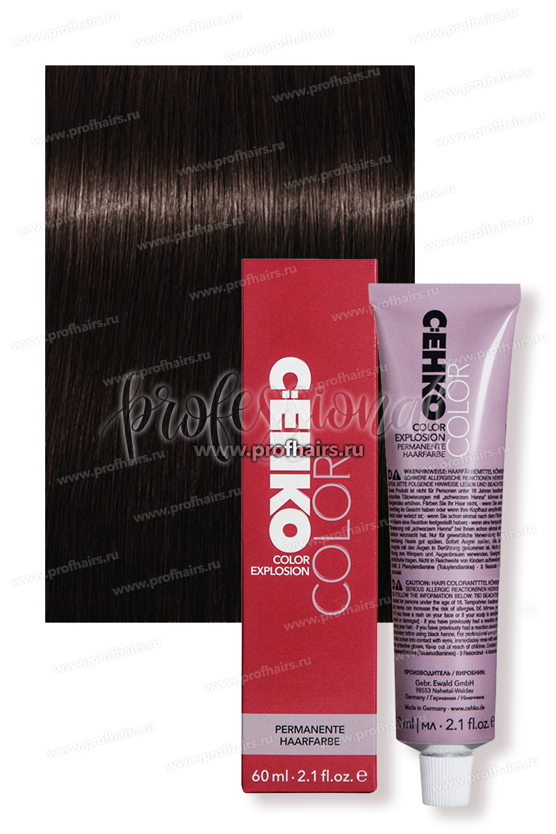 C:Ehko Color Explosion 4/00 Коричневый Крем-краска для волос 60 мл.