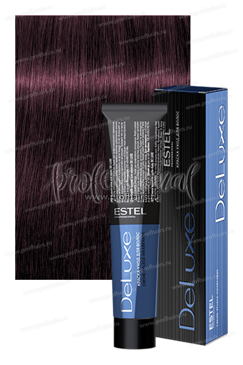 Estel DeLuxe 4/6 Шатен фиолетовый  Краска-уход 60 мл.