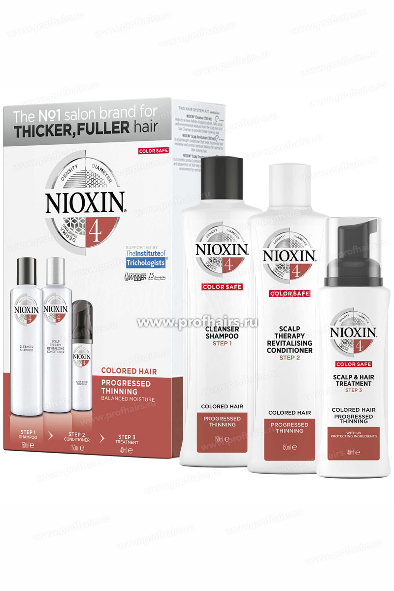 Nioxin 3D Система 4 Набор ухода мини для окрашенных истонченных волос