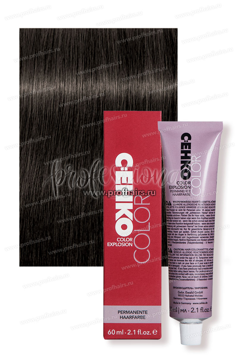 C:Ehko Color Explosion 3/0 Темно-коричневый Крем-краска для волос 60 мл.