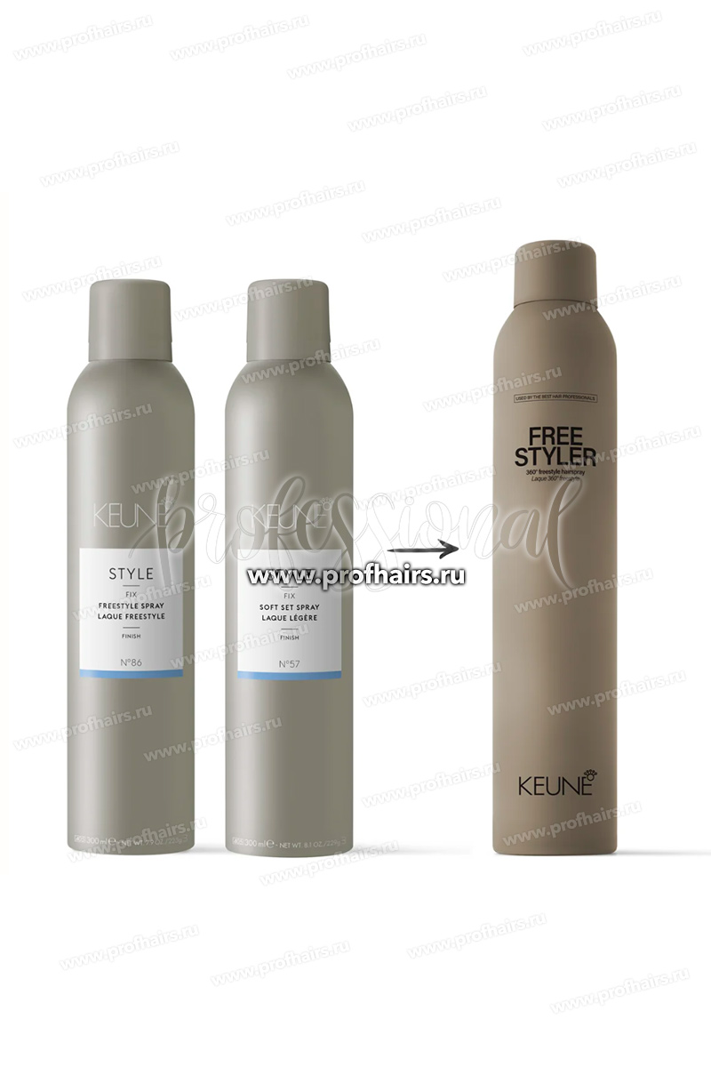 Keune Style Free Styler Spray Лак для волос средней фиксации 300 мл.