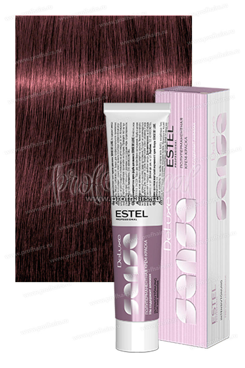 Estel Sense DeLuxe 6/65 Темно-русый фиолетово-красный  Полуперманентная крем-краска 60 мл.