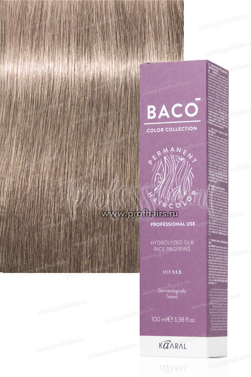 Kaaral Baco Стойкая краска для волос 9.02 Очень светлый натурально-фиолетовый блондин100 мл.