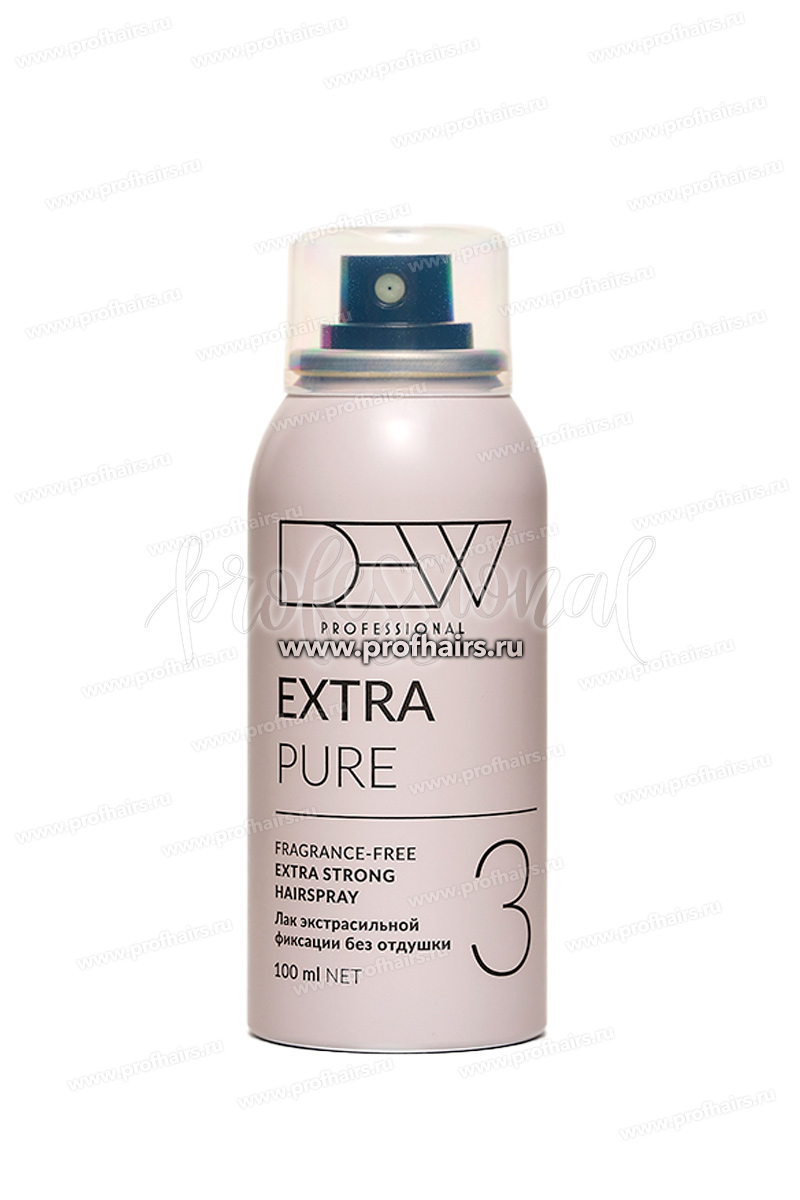 Dew Professional Extra Pure  15 в 1 Лак без отдушки для волос экстрасильной фиксации 100 мл.