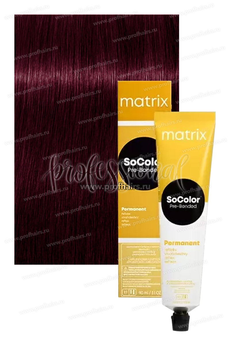 Matrix SoColor Pre-Bonded 5RV+ Светлый шатен красный перламутровый плюс 90 мл.
