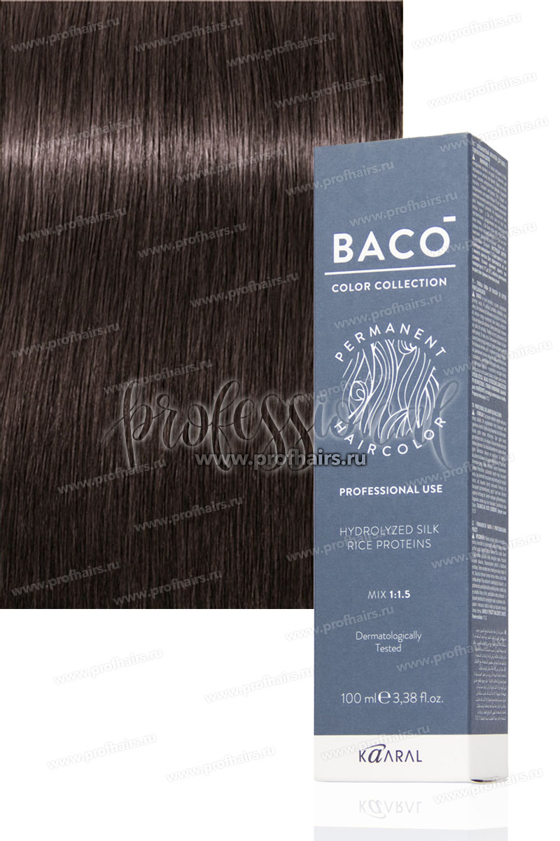 Kaaral Baco Стойкая краска для волос 6.01 Натурально-пепельный темный блондин 100 мл.