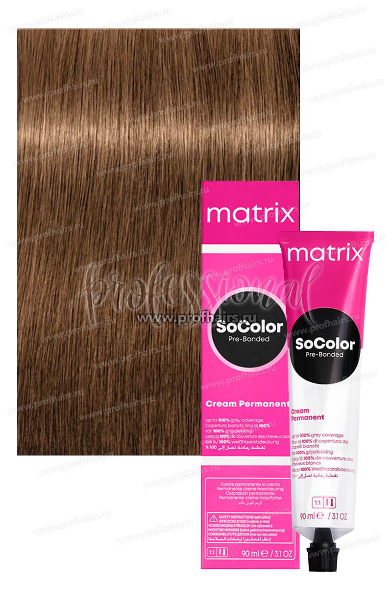 Matrix SoColor Pre-Bonded 8G/8.3 Светлый блондин золотистый 90 мл.