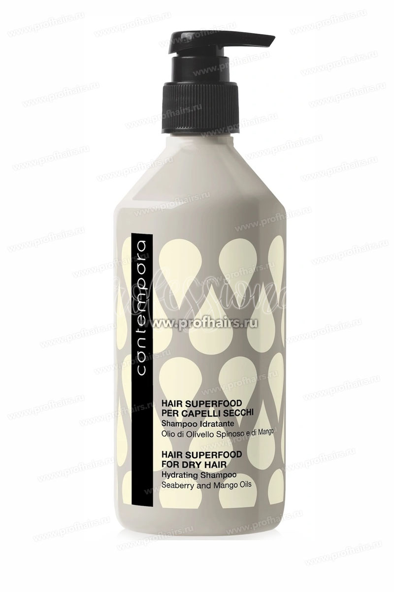 Barex Contempora Dry Hair Shampoo Шампунь увлажняющий с маслом облепихи и маслом манго 500 мл.
