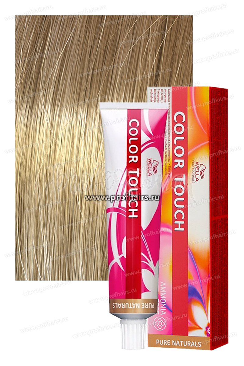 Wella Color Touch Pure Natural 9/01 Очень светлый блондин песочный Оттеночная крем-краска 60 мл.