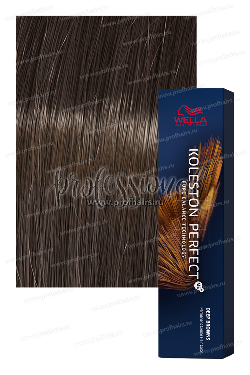 Wella Koleston Deep Brown 4/71 Коричневый коричнево-пепельный Тирамису 60 мл.