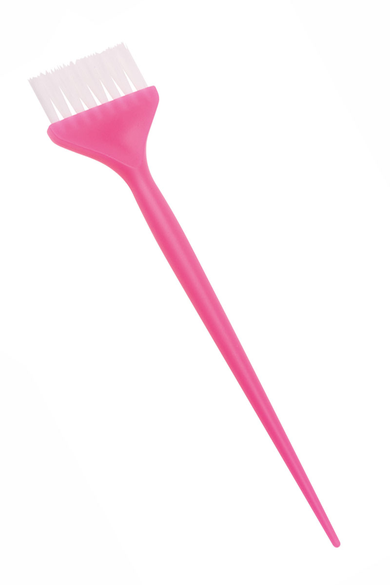 Dewal Кисть для окрашивания с белой щетиной узкая розовая JPP048-1 pink