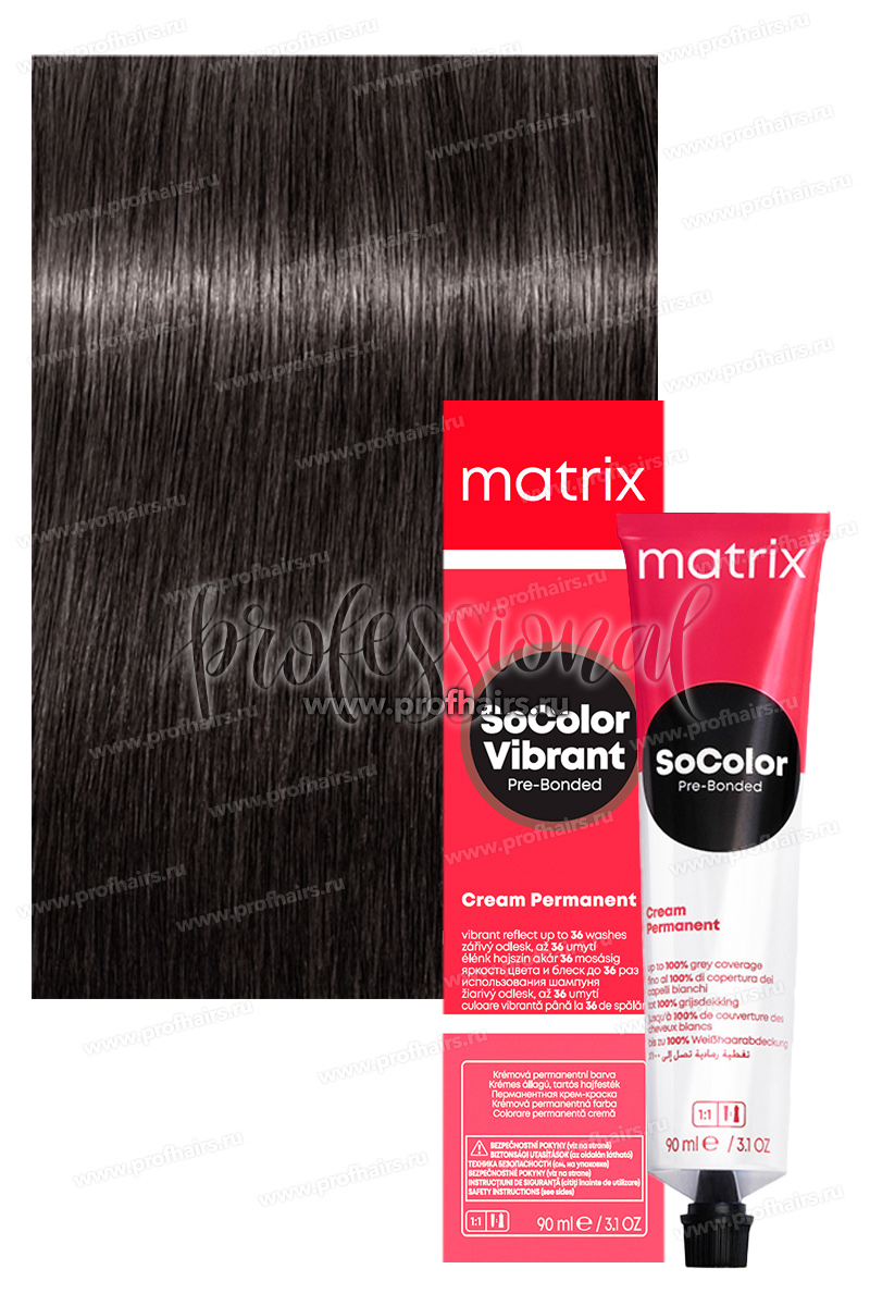 Matrix SoColor Pre-Bonded 6AA/6.11 Темный блондин глубокий пепельный 90 мл.