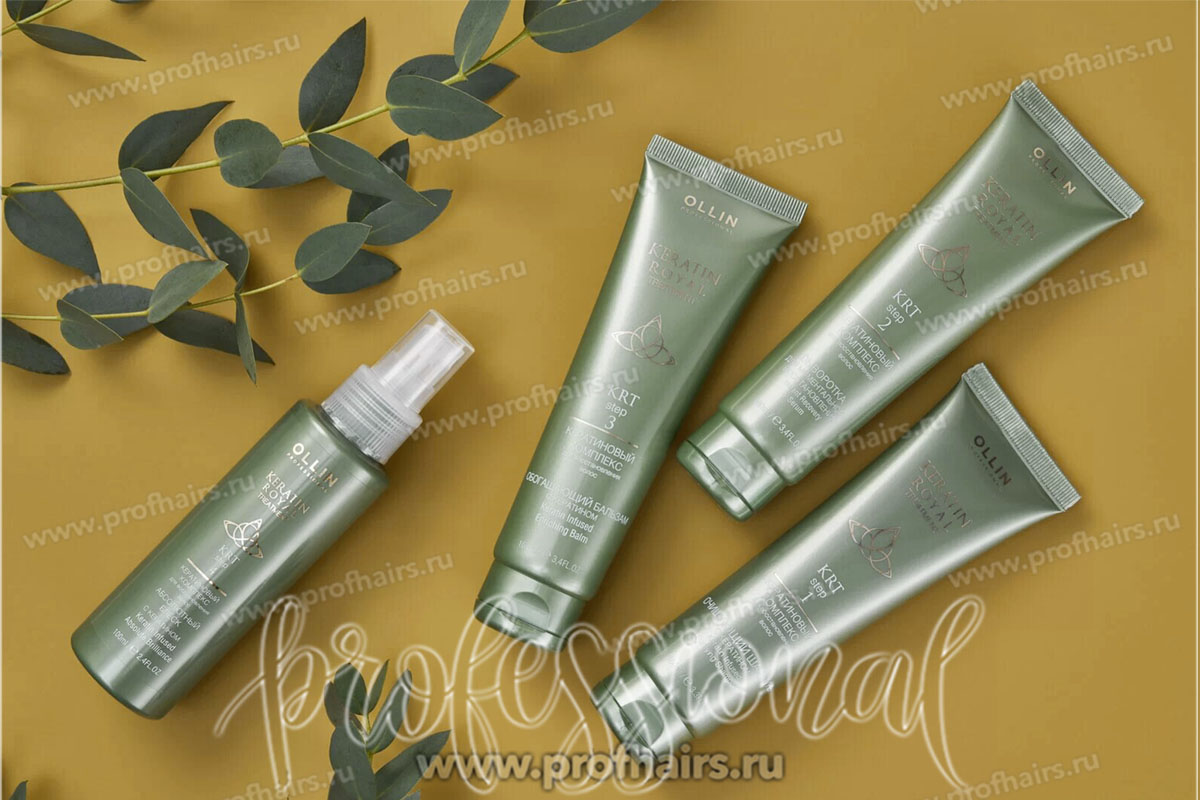 Ollin Keratin Royal Treatment Очищающий шампунь с кератином 100 мл.