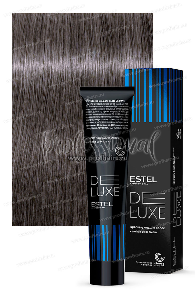 Estel DeLuxe 7/11 Русый пепельный интенсивный Краска-уход 60 мл.