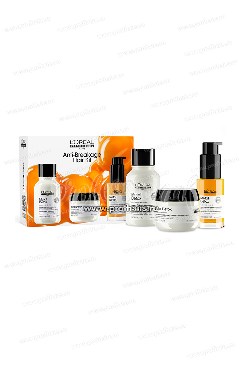 L'Oreal Metal Detox Набор: Шампунь для волос 100 мл. + Маска для волос 75 мл. + Масло-концентрат 30 мл.