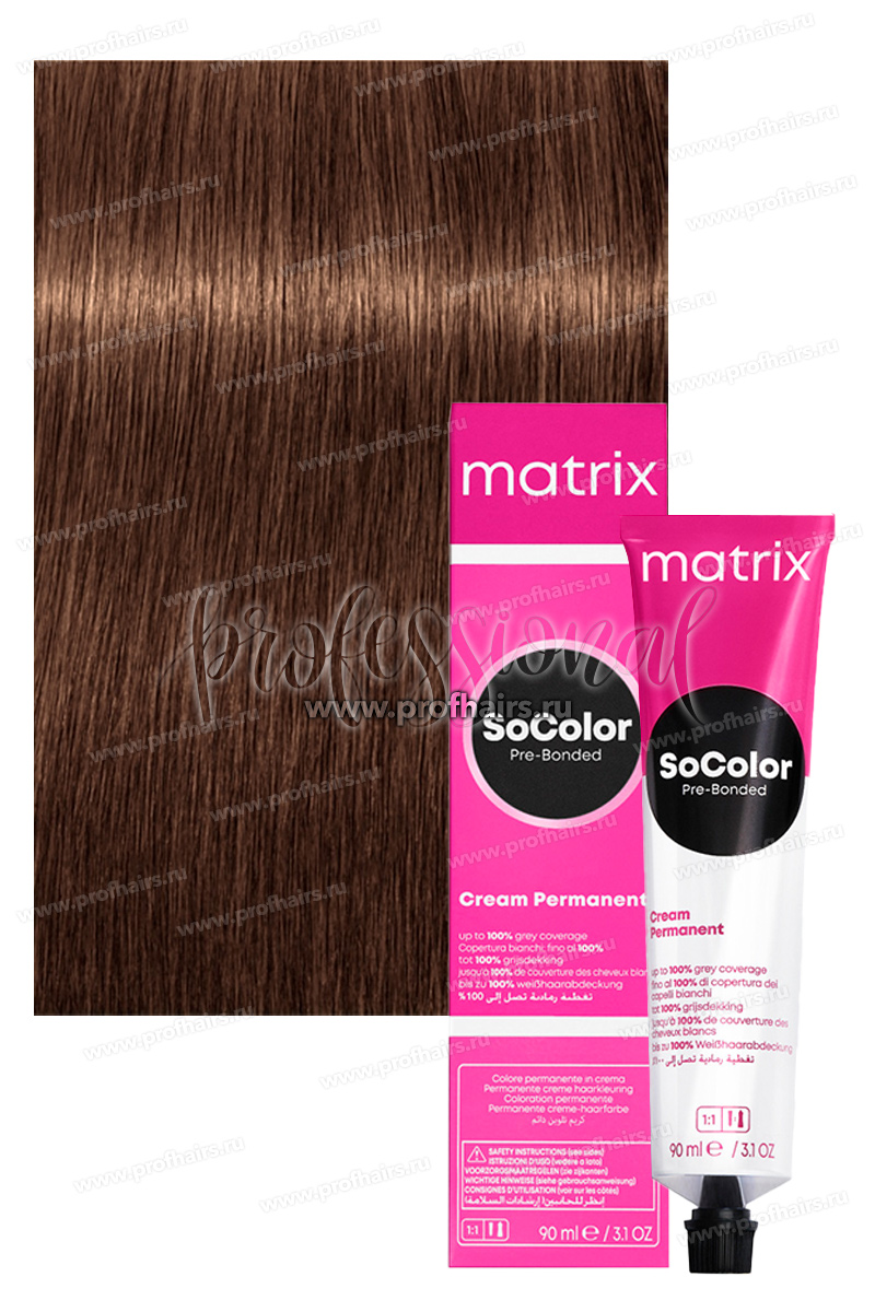 Matrix SoColor Pre-Bonded 7MG/7.83 Блондин мокка золотистый 90 мл.