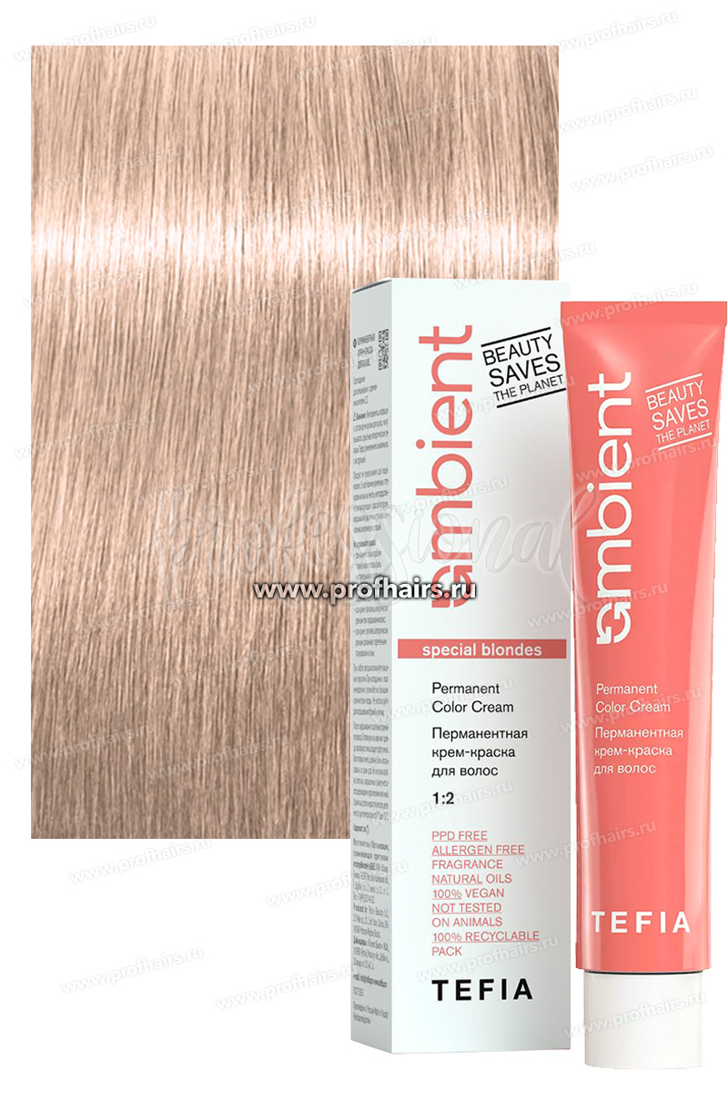 TEFIA Ambient Special blondes Перманентная крем-краска для волос 1087 Специальный блондин интенсивный коричнево-фиолетовый 60 мл.