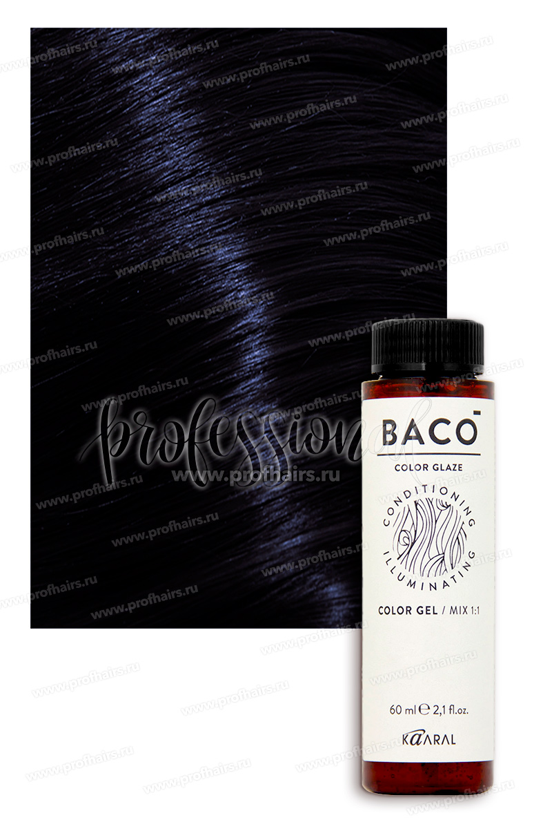 Kaaral Baco ColorGlaze Полуперманентный краситель с кислотным pH 2.11 Очень темный коричневый интенсивно-пепельный 60 мл.