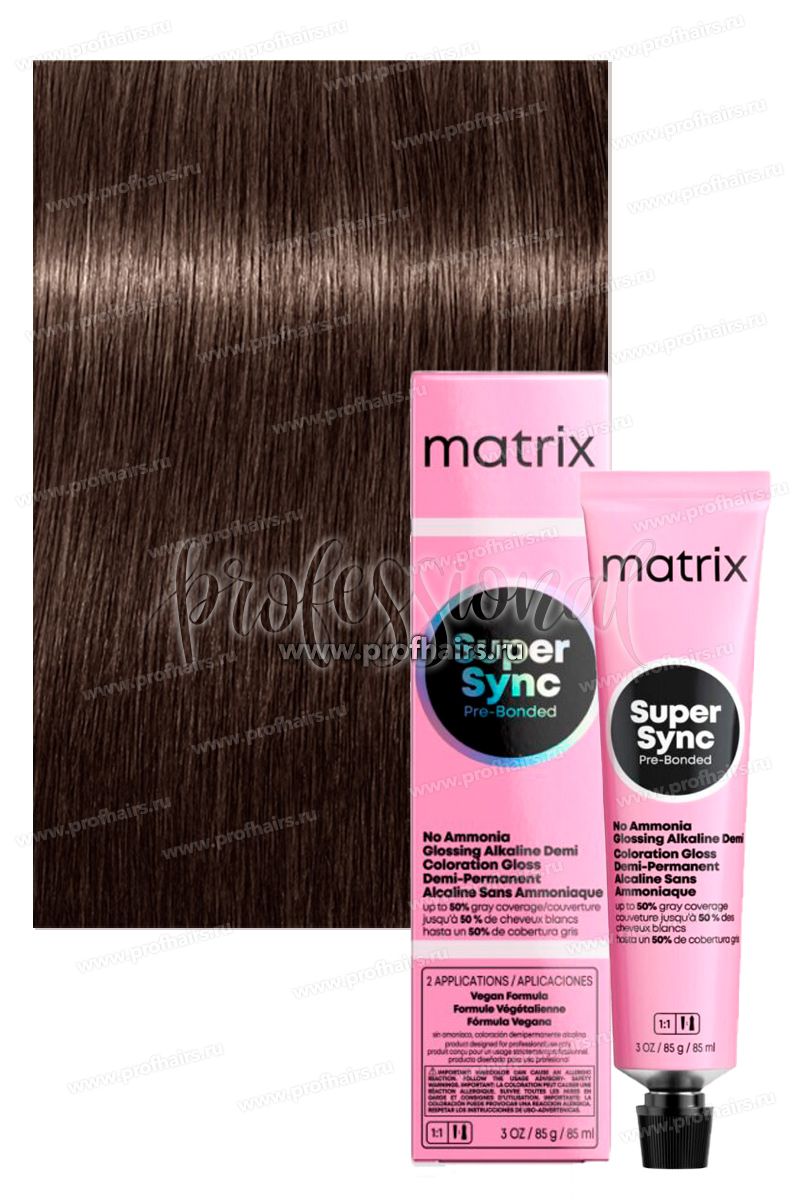 Matrix SoColor Sync Pre-Bonded 6M Темный блондин мокка 90 мл.