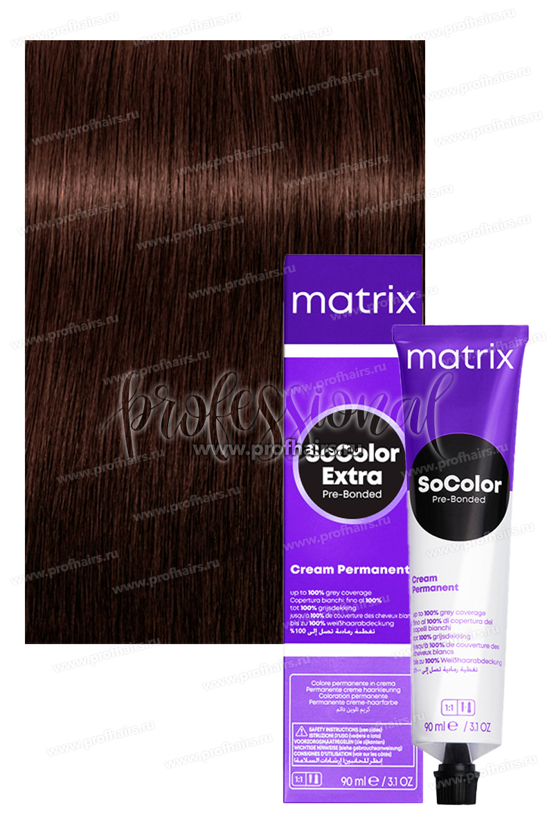 Matrix SoColor Pre-Bonded 505M/5.8 Светлый шатен мокка 90 мл.