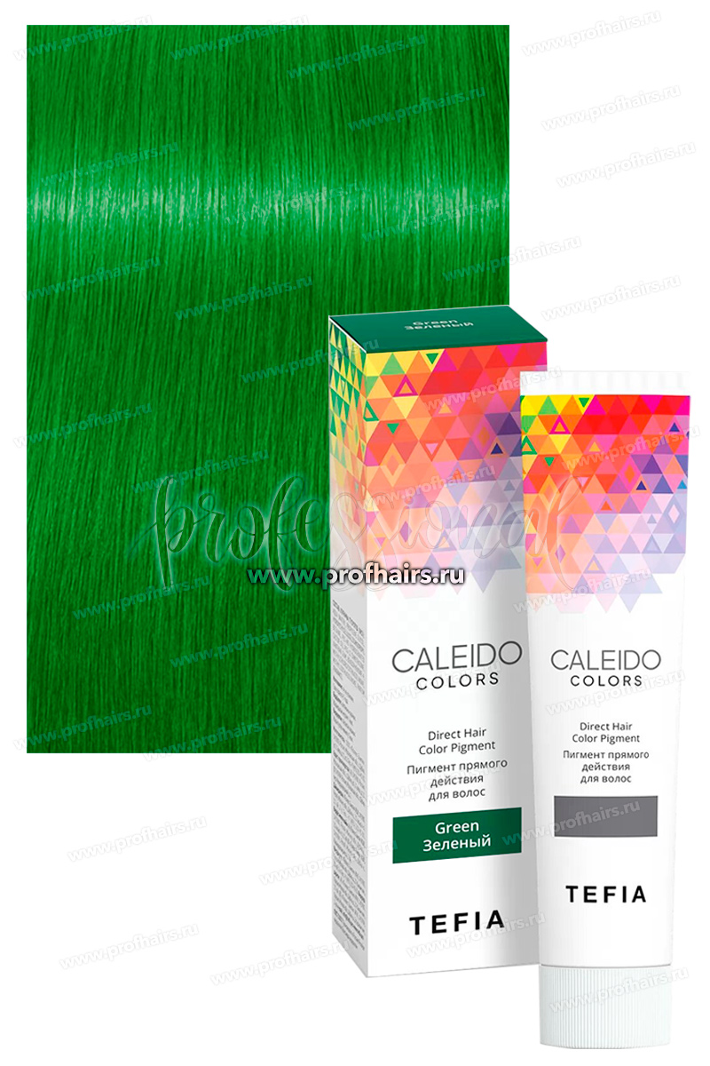 Tefia CALEIDO Colors Пигмент прямого действия для волос Зеленый 100 мл.