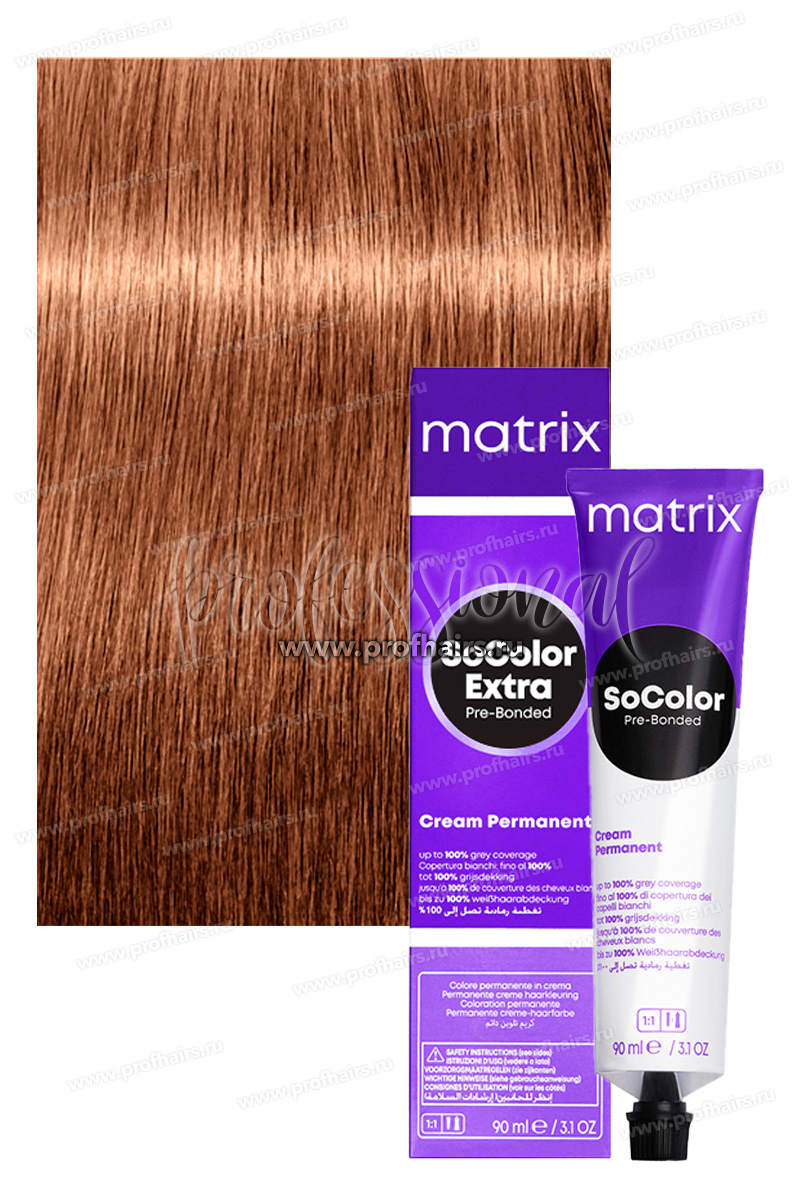 Matrix SoColor Pre-Bonded 508BC/8.54 Светлый блондин коричнево-медный 90 мл.