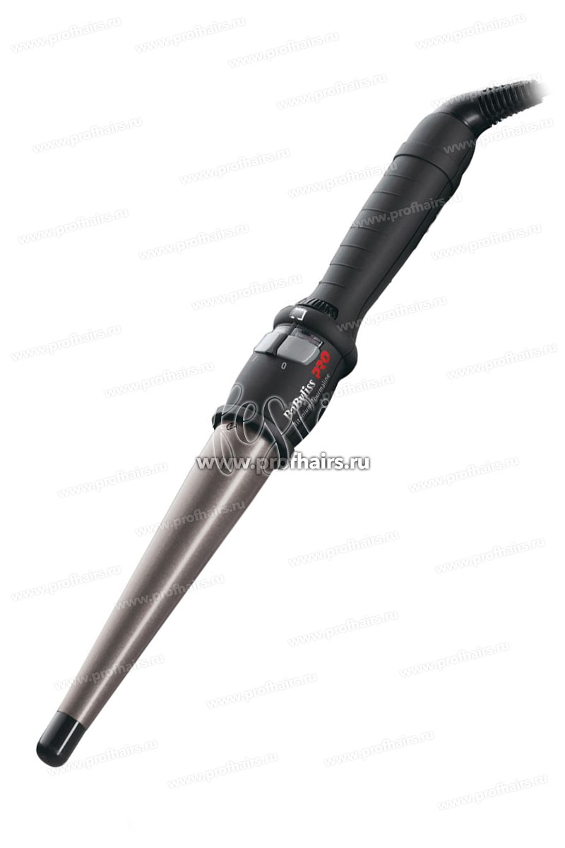 Плойка-конус для волос BaByliss Pro Titanium Tourmaline, с терморегулятором, 25-13мм, 65Вт