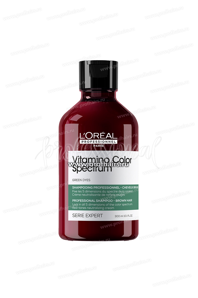 L'Oréal Vitamino Color Spectrum Нейтрализующий шампунь с зеленым пигментом 300 мл.