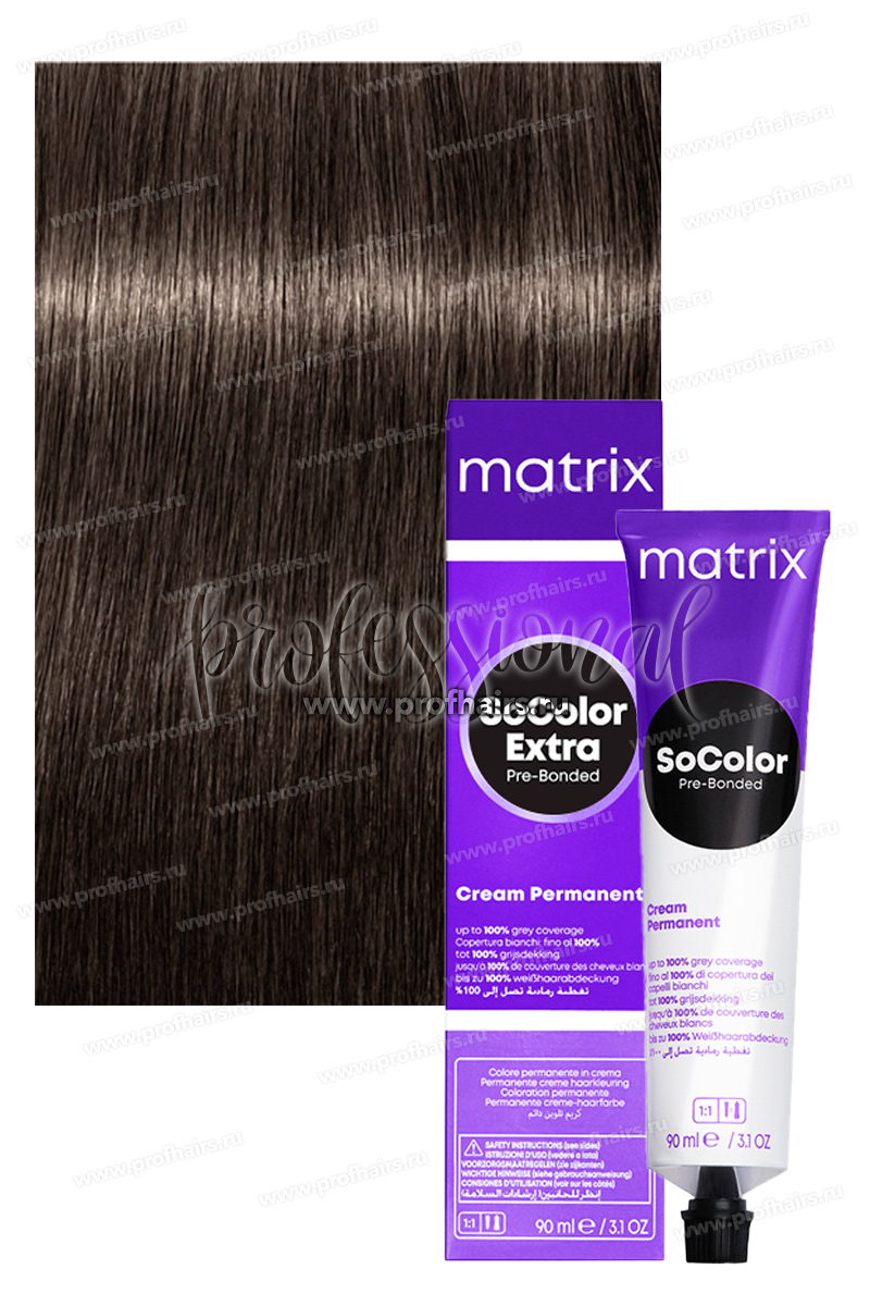 Matrix SoColor Pre-Bonded 506NA/6.01 Темный блондин натуральный пепельный 90 мл.